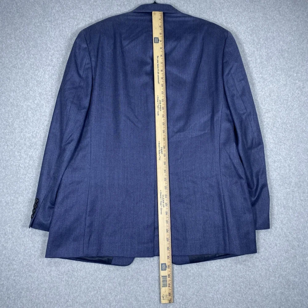 Lauren Ralph Lauren Blazer Mens 44R Blue Silk Wool Blend Sport Coat Two Button